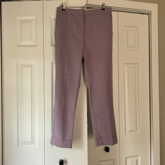 lavender cropped trousers • ann taylor - Picture 1 of 2